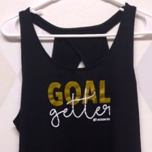 Jazzercise GOAL GETTER black tank top shirt top M